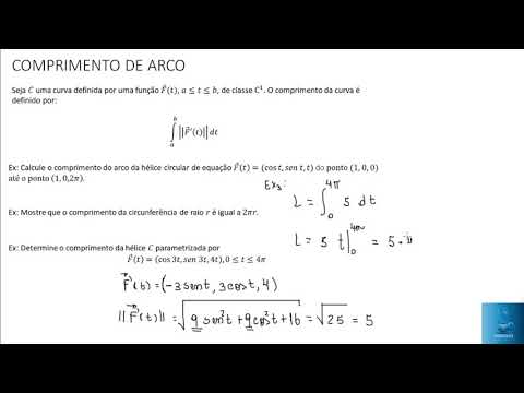 aula 12   cálculo 2 - Função vetorial - comprimento de arco