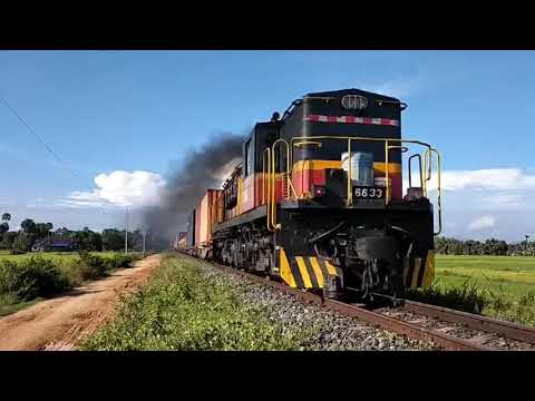 Container mixed cement and ballast train