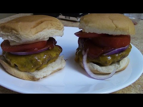Grass fed burgers on the Rec Tec Mini
