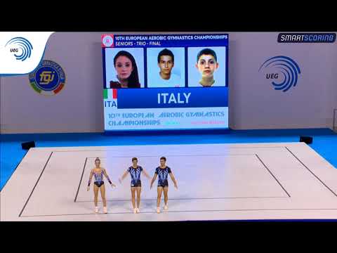 Anna BULLO, Ivan CAVALIERI & Marcello PATTERI (ITA) - 2017 Aerobics Europeans, trios final