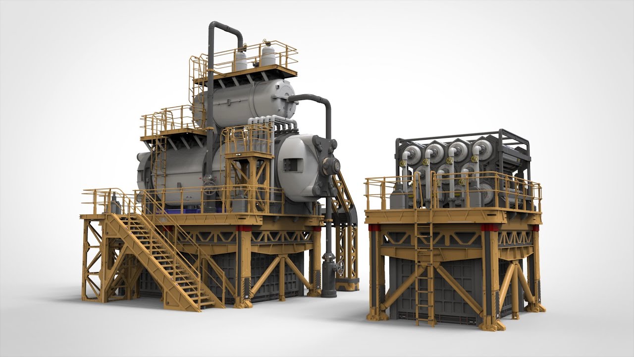 Tangki penyimpanan fiksi ilmiah 3 Model 3D