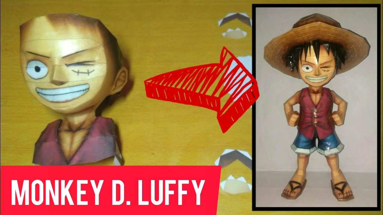 How to make One Piece - Mugiwara Monkey D. Luffy Papercraft | Fan Art | Collectible Item #9