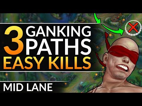 The 3 Gank Paths EVERY MID LANER MUST KNOW: Pro Tips for EASY KILLS - League of Legends Mid Guide