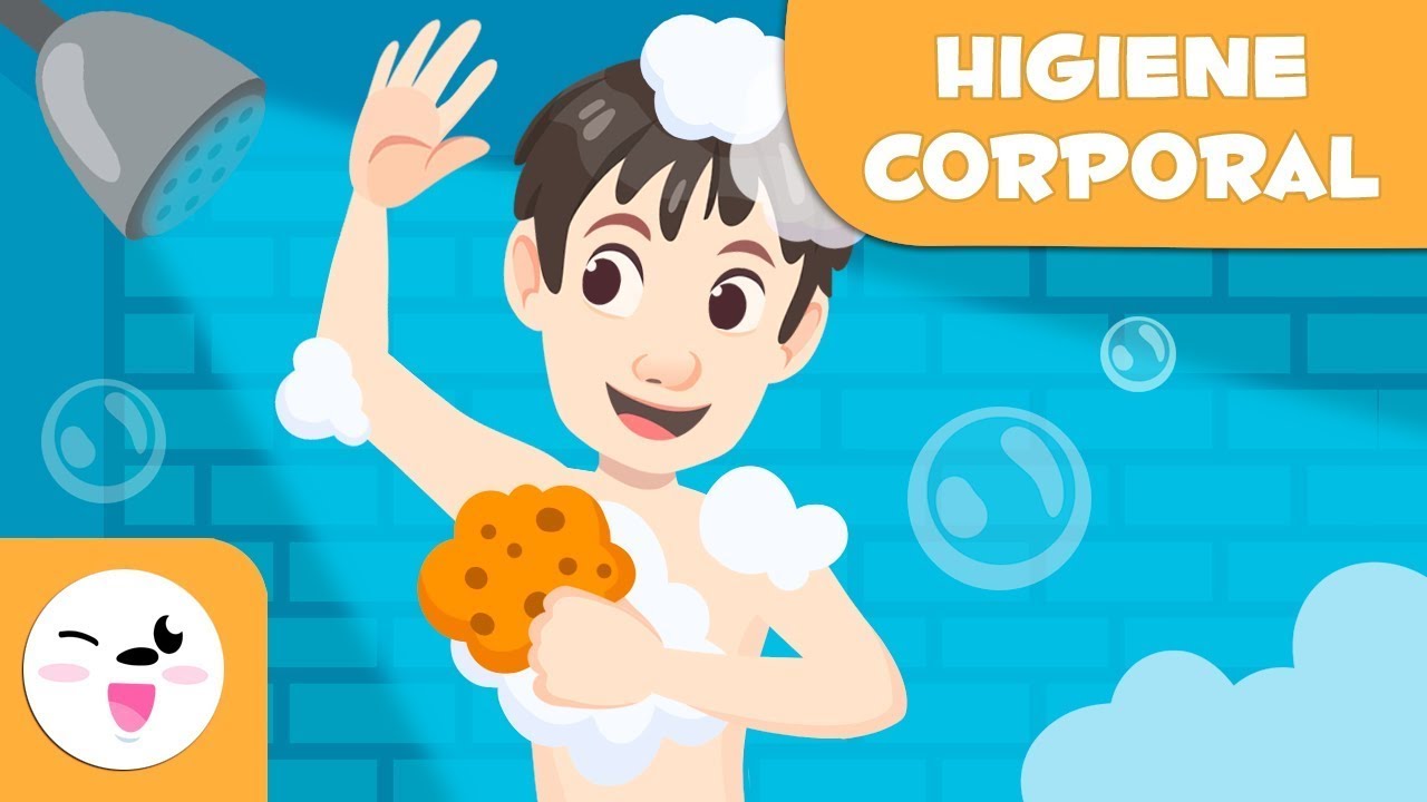 Higiene corporal para crianças - Hábitos de higiene - Tomar banho, lavar as mãos e o rosto...