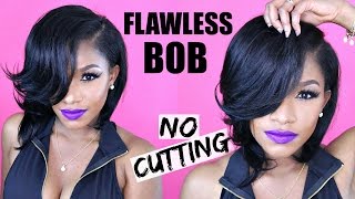 How to: Layered Bob - NO CUTTING! ft. Outre Velvet Brazilian Roll-Up