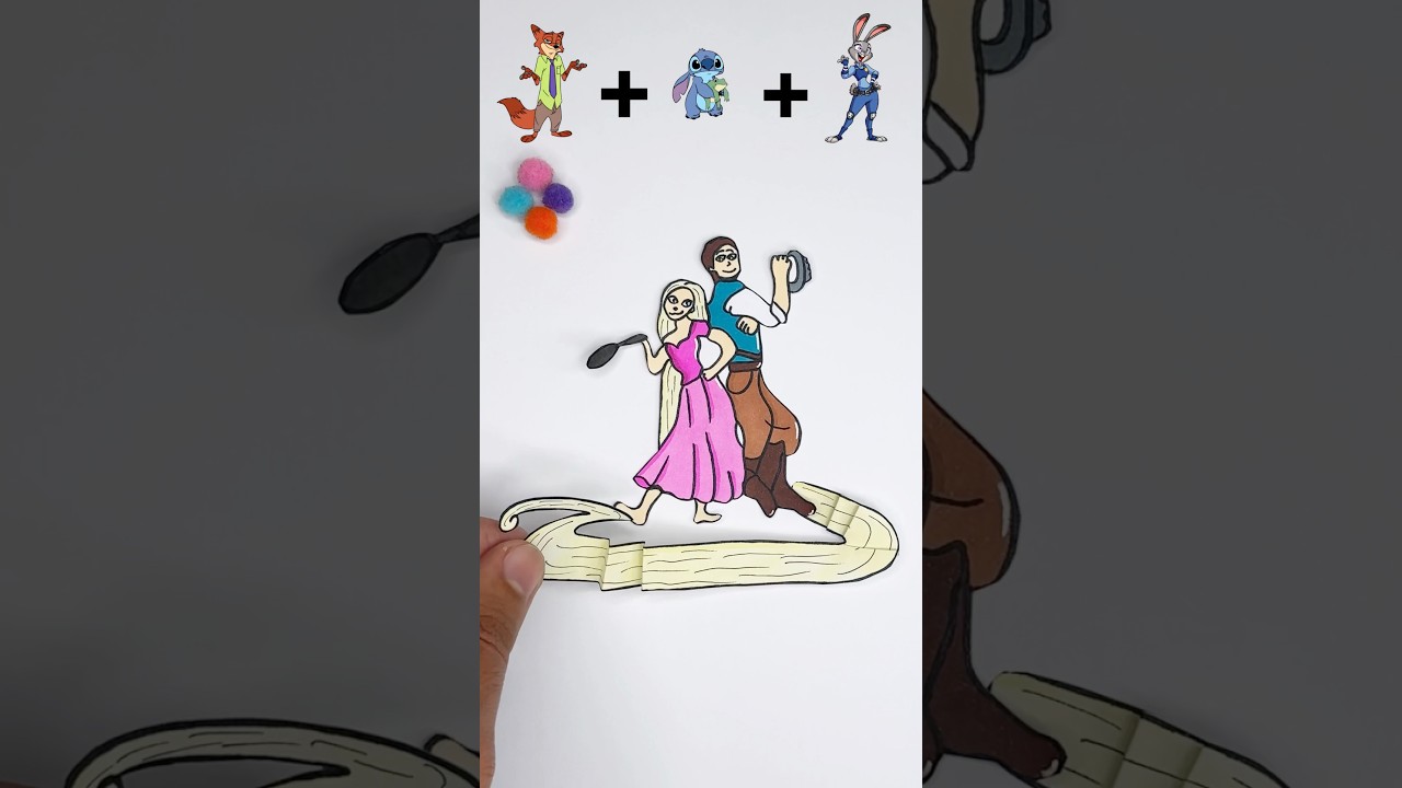 Let’s convert Rapunzel and Flynn To Make Gary Zootopia 2 😍 #rapunzel #flynnrider #zootopia2