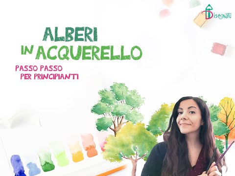 Alberi in acquerello: ecco come dipingerli. Sfumature, bagnato su bagnato, luci e ombre.