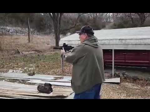 9MM AR semi auto shredding targets