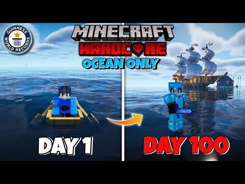 ANGRY OP - I SURVIVED 100 DAYS OCEAN ONLY WORLD 🌍 | MINECRAFT HARDCORE |ANGRY OP