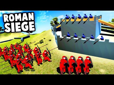 Epic ROMAN Castle SIEGE! Throwing SPEARS and Defending the FORT! (Ravenfield Best Mods)