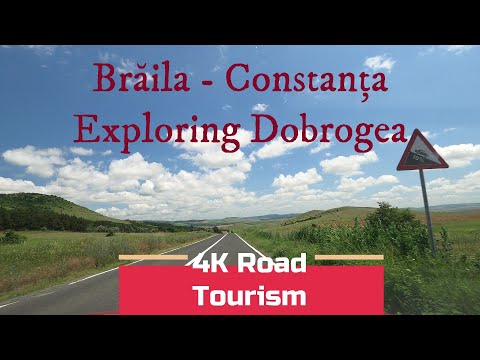 Driving Romania: Brăila - Constanța - 4k scenic drive through Dobrogea on secondary roads
