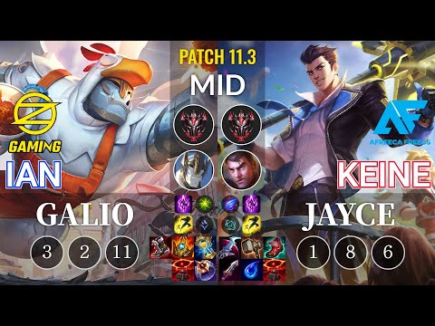 OZ Ian Galio vs AF Keine Jayce Mid - KR Patch 11.3