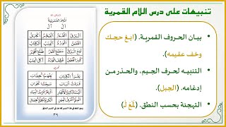صورة أفكار في تعليم القراءة العربية للصغار 25 : تنبيهات مهمة لإتقان تهجئة اللام القمرية ! (الجزء الرشيدي)