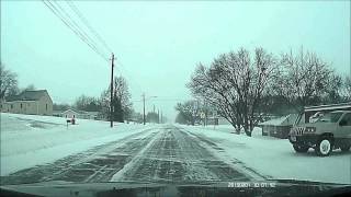 preview picture of video '02-01-2015: (Dash-Cam) Winter Storm Driving: Rock Valley, IA'