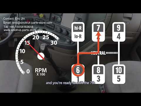 Howo Truck Gear Shifting --10 Speed Gearbox Upshifting, Down Shifting and Fixing a Misssed Gear