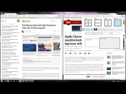 Tab Resize - split screen layouts