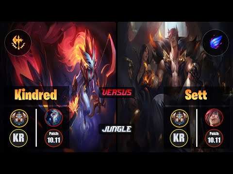 Challenger KINDRED [Conqueror] (Jungle) VS  SETT - Challenger KR Patch 10.11