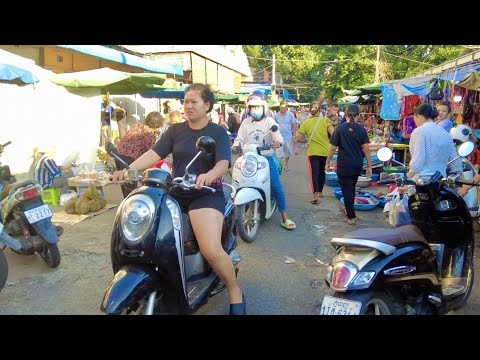 Evening Scene Wet Market Walking: Lifestyle Vendors See Life In Market & More