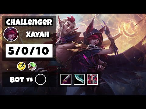 Xayah 11.17 Gameplay Challenger Replay Bot Lane - S11 (5/0/10) - BR