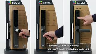 قفل باب ذكي EZVIZ DL06 - بصمة ورمز وبطاقة وفتح بالتطبيق