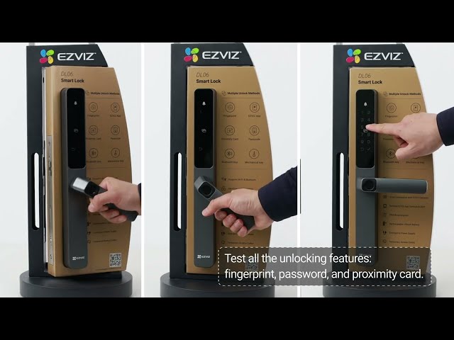 Cerradura inteligente EZVIZ DL06 Pro WiFi y Bluetooth Apertura con huella y app con alarma video