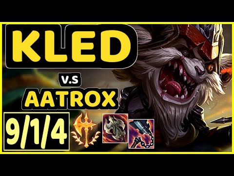 TRUKLAX (KLED) vs AATROX - 9/1/4 KDA TOP GAMEPLAY - EUW Ranked MASTER