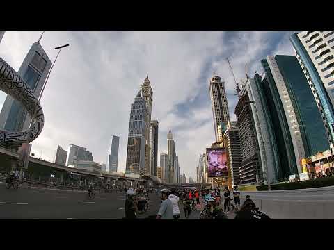 DUBAI RIDE/SHEIKH ZAYED ROAD(express way dinagsa ng mga siklista)