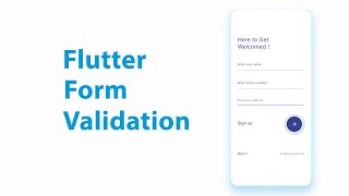 Flutter Form Validation | Flutter TextField Validation | Flutter TextFormField