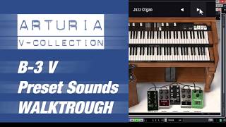 Video thumbnail for arturia b-3 v preset sounds walkthrough v-collection vst hammond B3 orgel by Jochen Reulbach