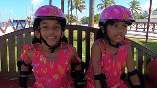 BRINCANDO DE PATINS NO PARQUE