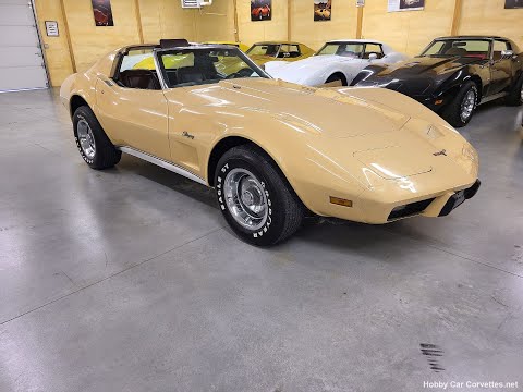 1976 Tan Corvette Stingray For Sale Video
