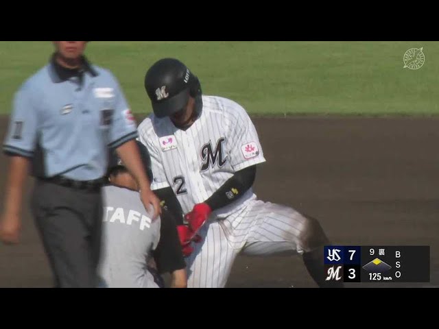 【ファーム】好走塁も光る!! マリーンズ・松川虎生がタイムリーで反撃の狼煙!!  2023年7月11日 千葉ロッテマリーンズ 対 東京ヤクルトスワローズ