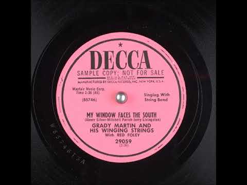 My Window Faces the South ~ Grady Martin and His Winging Strings with Red Foley (1954)