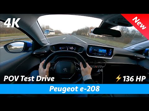 Peugeot e-208 Allure 2021 - POV Test drive in 4K | Acceleration 0 - 100 km/h