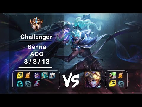 ADC Senna vs Ezreal KR Challenger Patch 12.8