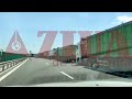 Coloană De TIR Uri Pe A4 Spre Portul Constanța