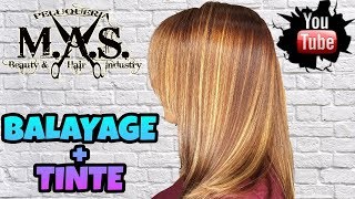 Tinte de Cabello 2018. Como Teñir y hacer Mechas Balayage a la vez.Tutorial paso a paso