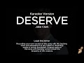 Jake Clark - Deserve (Karaoke Version)