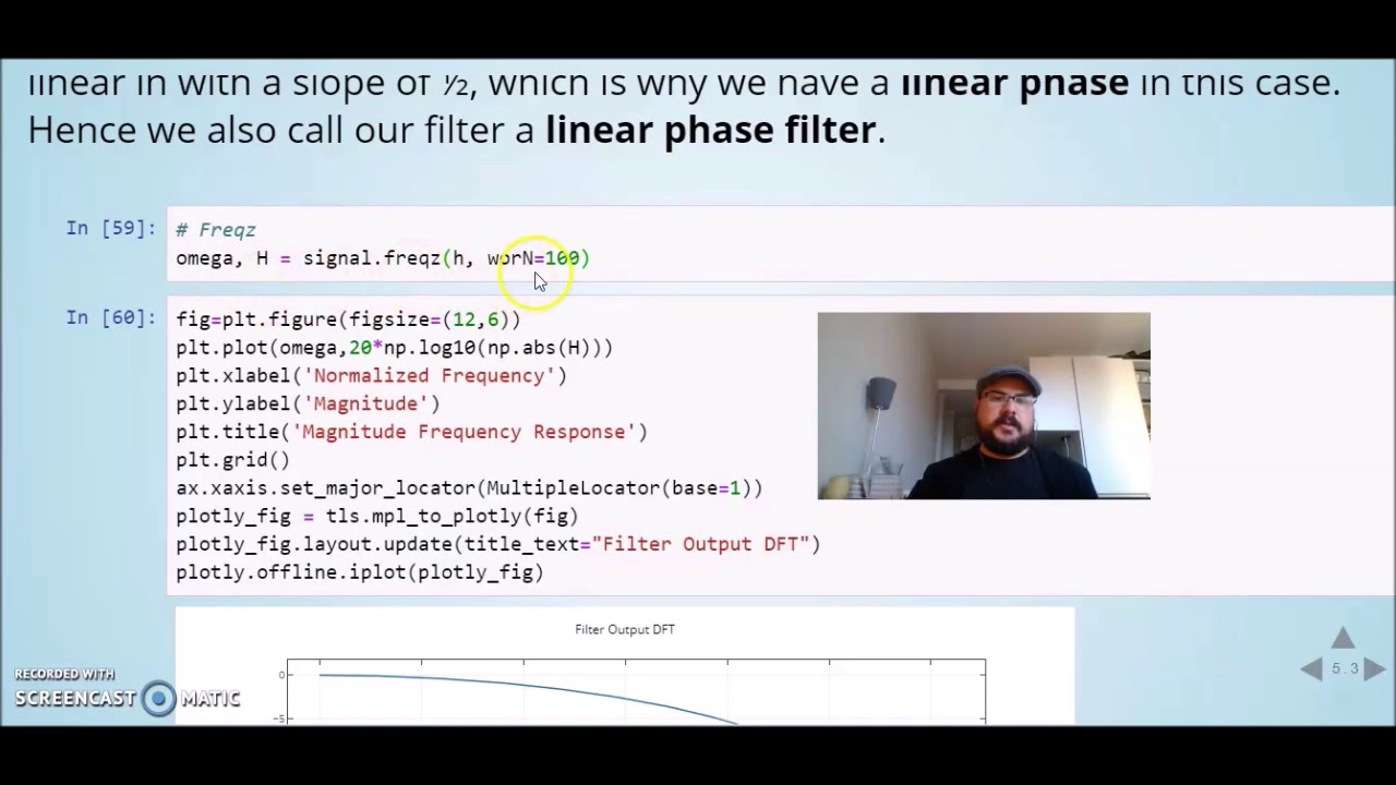 Multirate Signal Processing: 03 Frequency Response  - 14 Python FreqZ Function