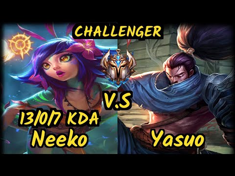 Sarkis (NEEKO) vs YASUO - 13/0/7 KDA BOTTOM ADC CHALLENGER GAMEPLAY - BR