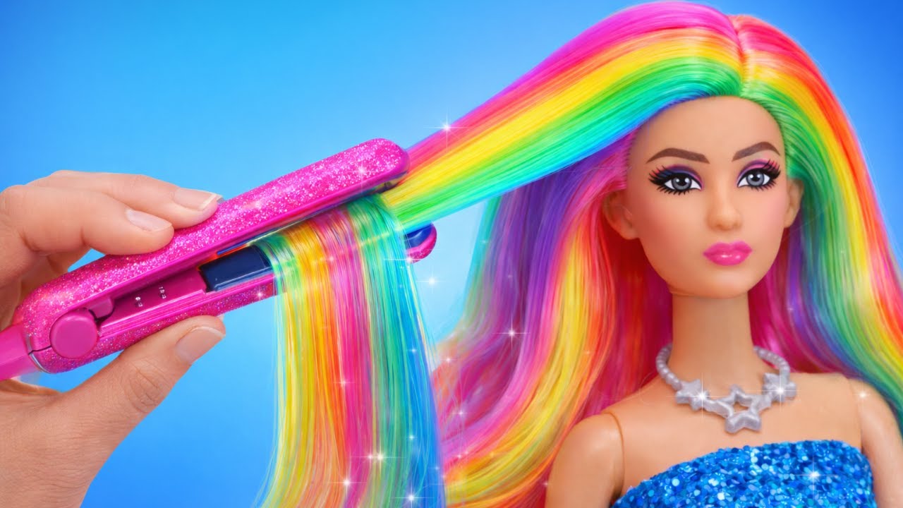 Transformação de boneca DIY ✨ penteado, spa e acessórios fofos