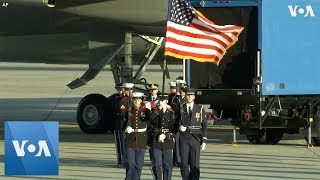 Body of President George H.W. Bush Arriving in Washington D.C.