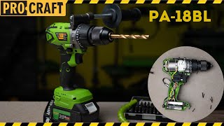 Akumulátorový vŕtací skrutkovač Procraft PA18BL