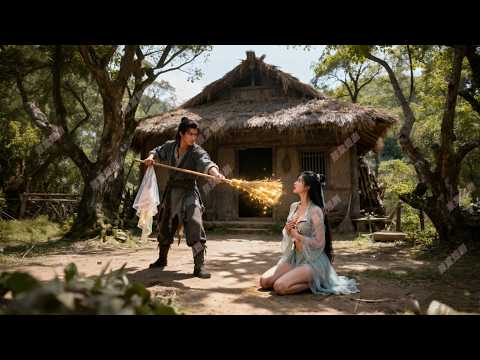 country guy ripped open fairy's clothes with a slap,but she fall for him and bear child