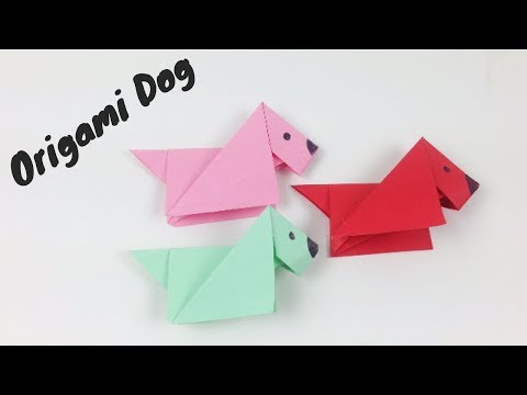 Origami Animals for Kids Step by Step - How to Make an Origami Paper Dog Easy | Origami Dog Tutorial Video