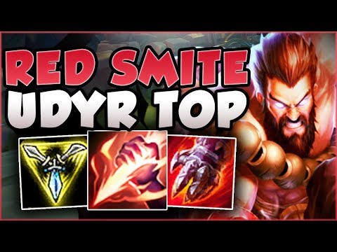 TROLL OR 200 IQ BUILD?? RED SMITE UDYR IN TOP! SMITE UDYR SEASON 8 TOP GAMEPLAY! - League of Legends