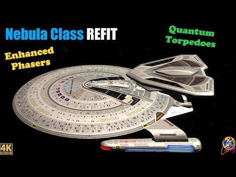 4K NEW Nebula Class REFIT VS Klingon Strike Force - Star Trek Ship Battles - Bridge Commander