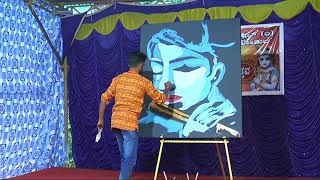 preview picture of video 'Shree Krishna live art #SharathArtist #live #art'