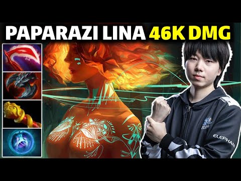 PAPARAZI [Lina] Dota 2 - SUPER MACHINE GUN 46k DMG