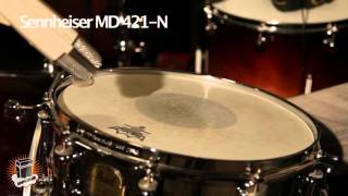 Video thumbnail for Sennheiser MD421-N on Snare - Pearl IP1465 14"x6,5" by AmpsOnAir